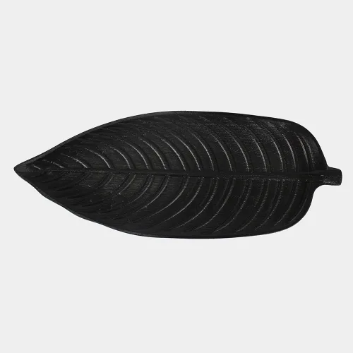 Tase Bandeja decorativa hoja 45x175cm black 7060 gris.webp