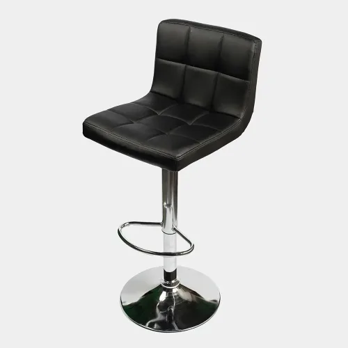 Virke Banqueta ecocuero negra Escorzo izq.webp