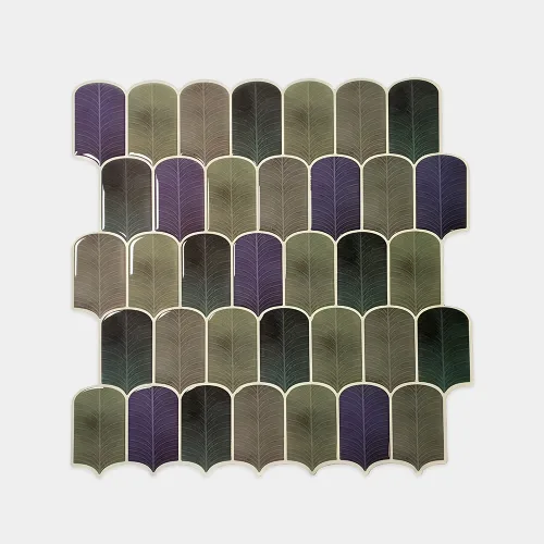 Harteflooring stickers3d arco moradoyverdes frente gris.webp