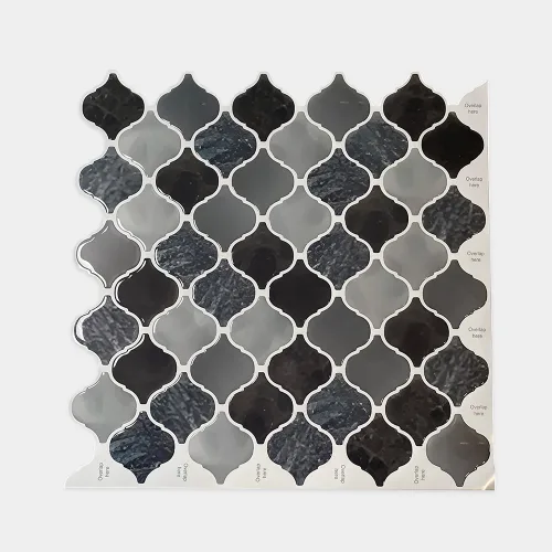 Harteflooring stickers3d ogee grisblanconegro frente gris.webp