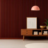 Wall Panel Elda Marron Terracota Mockup